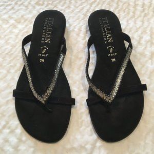 Black Italian Shoemaker Ansley Sandals